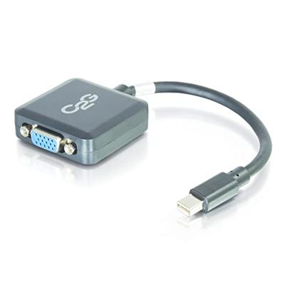 C2G 20CM Mini DisplayPort manspersoon to VGA vrouwtje Full HD Adapter Black, HD Mini DP to VGA Compatible met Apple MacBook, Mac Mini, Mac Pro, Microsoft Surface Pro, Dell XPS en meer