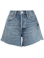 AGOLDE short en jean à effet usé - Bleu