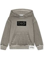 Dolce & Gabbana Kids hoodie à logo imprimé - Gris