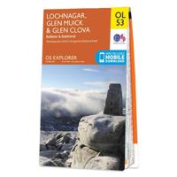 Wandelkaart - Topografische kaart OL53 OS Explorer Map Lochnagar, Glen - thumbnail