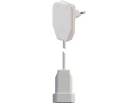 NVB 104580 Stroom Verlengkabel Wit 3.00 m H03VVH2-F 2X 0,75 mm² Met tussenschakelaar