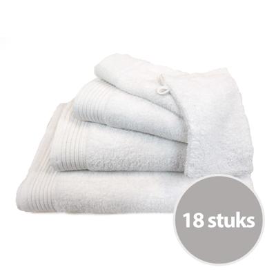 Deluxe pakket badtextiel 550 gram Wit - 18 stuks Deluxe pakket badtextiel 550 gram Wit - 18 stuks