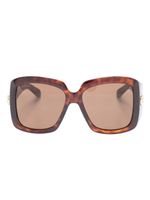 Gucci Eyewear lunettes de soleil oversize à effet écailles de tortue - Marron