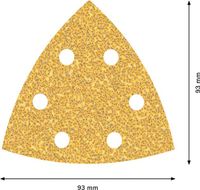 Bosch Accessoires Expert C470 schuurpapier voor deltaschuurmachines 93 mm, K40 50-delig - 1 stuk(s) - 2608900926 - thumbnail