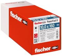 fischer 566319 CTP 10,0 x 160, 50 STK. PowerFast II houtschroef, zilver