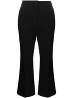 Jil Sander pantalon évasé à plis marqués - Noir