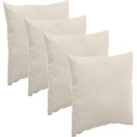 4x stuks bank/sier/tuin kussens voor binnen en buiten - beige - 40 x 40 cm