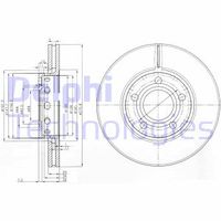 Remschijf DELPHI, Remschijftype: Geventileerd: , u.a. für Audi