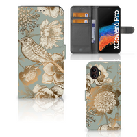 Hoesje voor Samsung Galaxy Xcover 6 Pro Vintage Bird Flowers - thumbnail