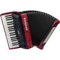 Hohner Bravo III 80 Rood, Silent Key accordeon