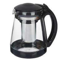 Theepot met filter/infuser en handvat - 1800 ml - glas/kunststof