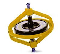 Navir gyroscoop Wonder junior 7,5 cm staal geel 2 delig