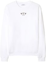 Off-White bandana-embroidered cotton sweatshirt - Blanc