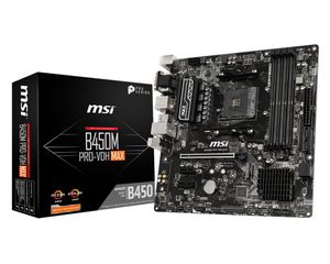 MSI B450M PRO-VDH Max AMD B450 Socket AM4 micro ATX