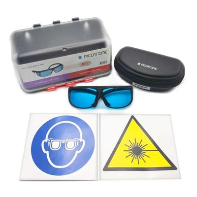 Laser Safety Glasses Set, certified to DIN EN207, 630-700nm. For laserwelding, lasercutting, lasermarking, laserengraving, cosmetic. Safe storage trough wall holder. Incl. h… - 70144864