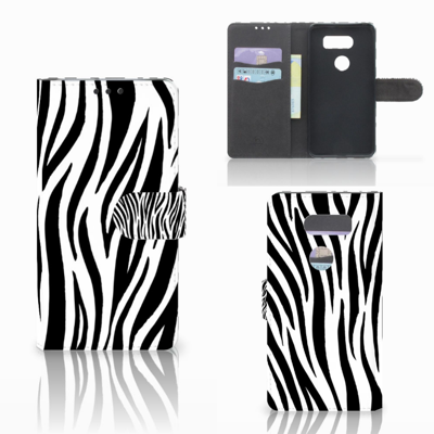 LG V30 Telefoonhoesje met Pasjes Zebra LG V30 Telefoonhoesje met Pasjes Zebra
