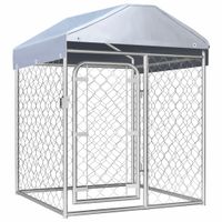 Hondenkennel voor buiten met dak 100x100x125 cm