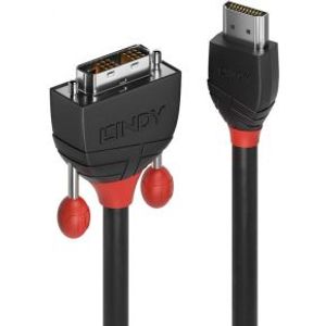 Lindy 36275 HDMI DVI-D Zwart, Rood kabeladapter/verloopstukje