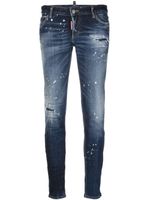 DSQUARED2 jean skinny à effet usé - Bleu