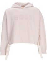 BOSS hoodie crop à logo imprimé - Rose