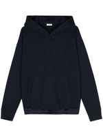 Saint Laurent hoodie en coton à logo brodé - Bleu