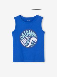 Tanktop jongens felblauw