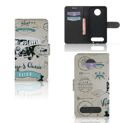 Motorola Moto Z2 Force Telefoonhoesje met foto Retro VW Bus