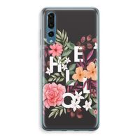 Hello in flowers: Huawei P20 Pro Transparant Hoesje - thumbnail