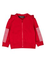 Versace Kids hoodie zippé à imprimé Greca - Rouge - thumbnail