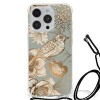 Case voor iPhone 14 Pro Vintage Bird Flowers