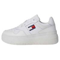 Tommy Jeans Dames TJW Retro Basket Flatform ESS Cupsole Sneaker, wit, 36 UK, Wit, 36 EU