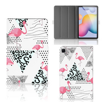 Samsung Galaxy Tab S6 Lite | S6 Lite (2022) Flip Case Flamingo Triangle - thumbnail