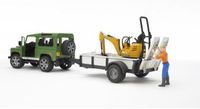 bruder Land Rover Defender met CB 8010 CTS-micrograafmachine modelvoertuig 02593 - thumbnail