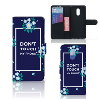 OnePlus 7 Portemonnee Hoesje Flowers Blue DTMP