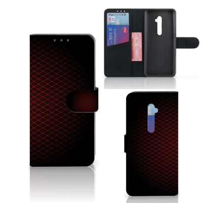 OPPO Reno2 Telefoon Hoesje Geruit Rood OPPO Reno2 Telefoon Hoesje Geruit Rood