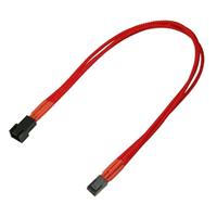 Nanoxia 900300017 3-pins Molex verlengkabel, 30 cm, rode enkele mouw