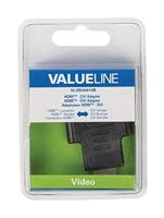 Valueline vlvb34910b voedingsadapter, DVI-HDMI, vrouwelijk, zwart