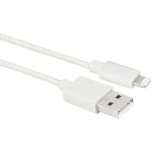 ACT USB 2.0 laad- en datakabel A male - Lightning male 1 meter, nylon, MFI gecertificeerd