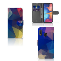 Samsung Galaxy A20e Book Case Polygon Dark - thumbnail