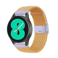 By Qubix - Compatible met Garmin Forerunner 55/245 / 645 - Braided nylon bandje - Geel - Compatible Garmin bandje - Bandbreedte: 20mm