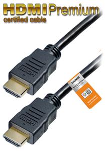 Maxtrack C 215-1 L HDMI-kabel HDMI Aansluitkabel HDMI-A-stekker, HDMI-A-stekker 1.00 m Zwart 4K UHD