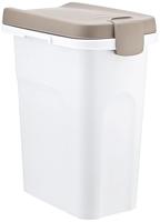 Kerbl Petfood-container, luchtdichte bewaarcontainer voor droogvoer, wit/bruin, inhoud 15 liter, 33 x 22 x 41 cm, voor ca. 6 kg droogvoer