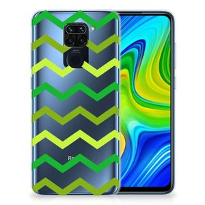 Xiaomi Redmi Note9 TPU bumper Zigzag Groen