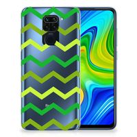 Xiaomi Redmi Note9 TPU bumper Zigzag Groen - thumbnail