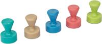 Maul neodymium kegelmagneet, 12 mm, trekkracht 1,5kg, voor whitebord, assorti, blister van 10 stuks