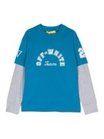 Off-White Kids t-shirt à logo imprimé - Bleu