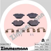 Remblokkenset, schijfrem ZIMMERMANN, u.a. für BMW