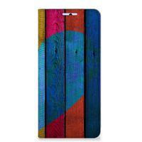 Xiaomi 11T | Xiaomi 11T Pro Book Wallet Case Wood Heart - Cadeau voor je Vriend