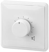 Monacor 24 WRMS Plastic Wall-Mounted PA-dempers, volumeregeling met 24 V noodgevallen, priority relay, sneeuwwit