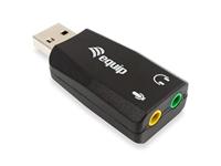 Equip USB-geluidsadapter, geluidskaart, USB 2 x 3,5 mm, stereo Mic-In Line-Out extern